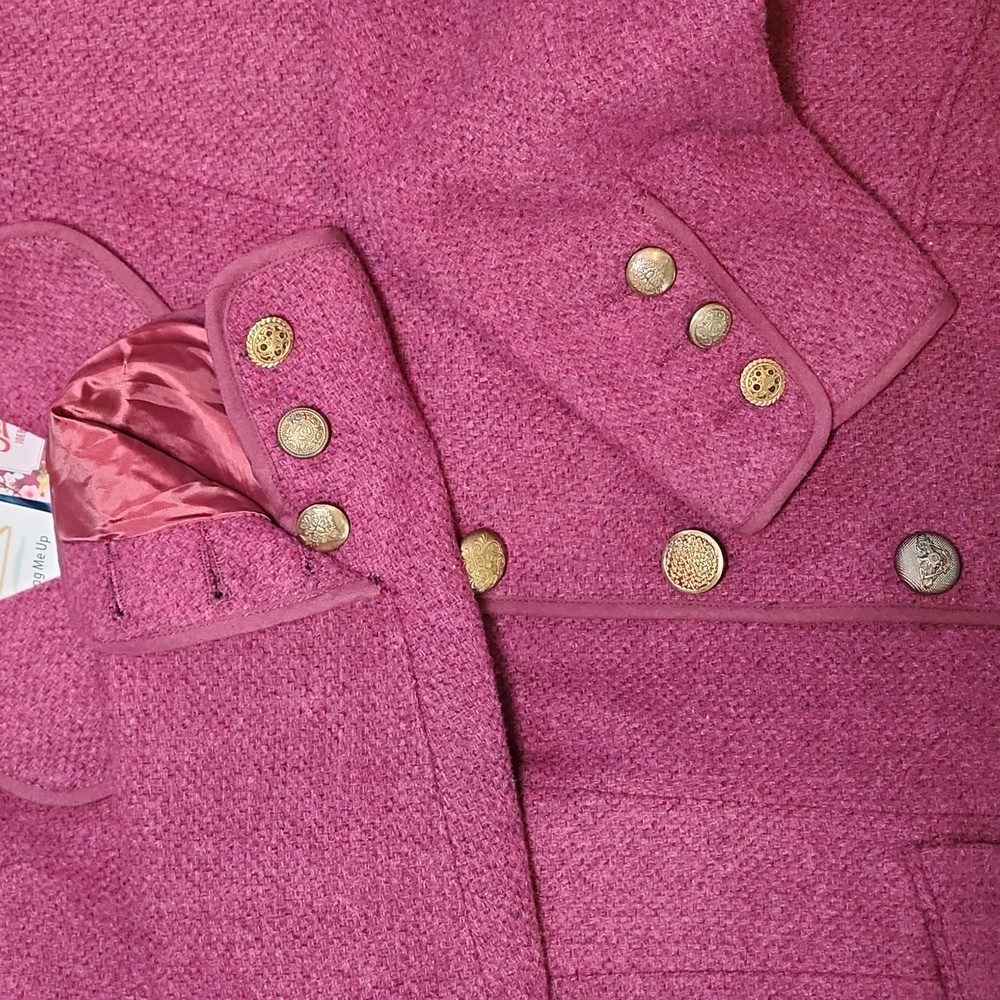 Joe Browns Purple Blazer with velvet collar, cuffs, and trim Size 10 NWT RARE - Picture 17 of 17